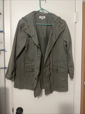 Charlotte Russe Olive Utility Anorak Jacket